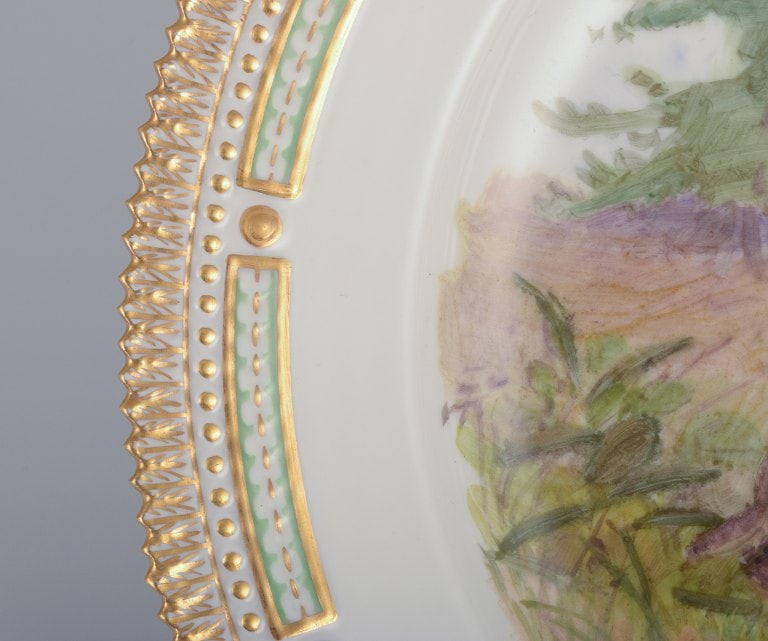 Royal Copenhagen Fauna Danica. Porcelain plate. Hand-painted with a motif of a badger. - 6
