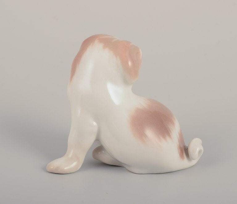 Bing & Grondahll, porcelain figurine of a Pekingese puppy. - 3