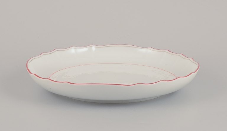 Meissen, Germany. Three-piece porcelain set consisting of a large bowl, a deep plate, and a plate. - 6