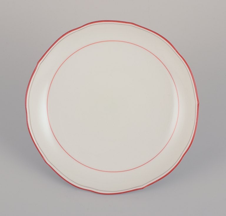 Meissen, Germany. Three-piece porcelain set consisting of a large bowl, a deep plate, and a plate. - 8