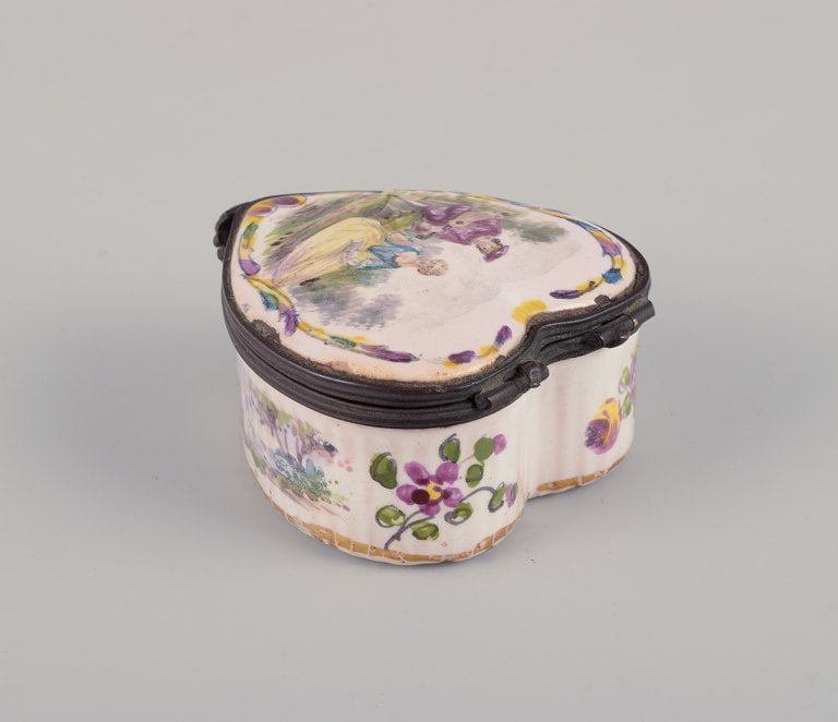 Three pieces of French and English porcelain including a Royal Crown Derby miniature cup, a - 8