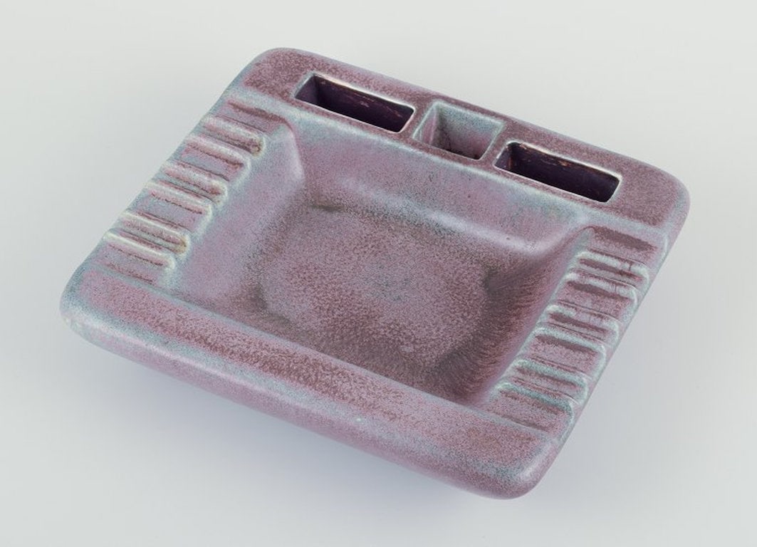 Gunnar Nylund for Rorstrand, Sweden. Square ceramic cigar ashtray. Circa 1960s. - 2