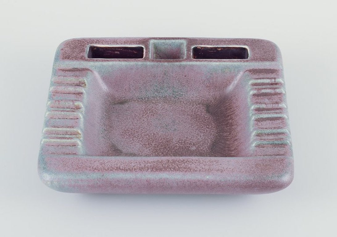 Gunnar Nylund for Rorstrand, Sweden. Square ceramic cigar ashtray. Circa 1960s. - 3