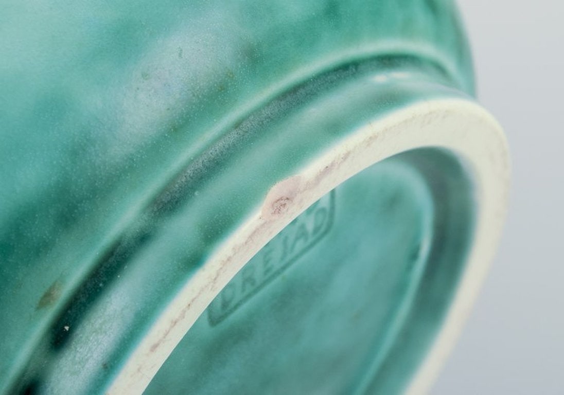 Wilhelm Kage for Gustavsberg, Sweden. Large 'Argenta' series stoneware vase. Hand-turned, glazed in - 6