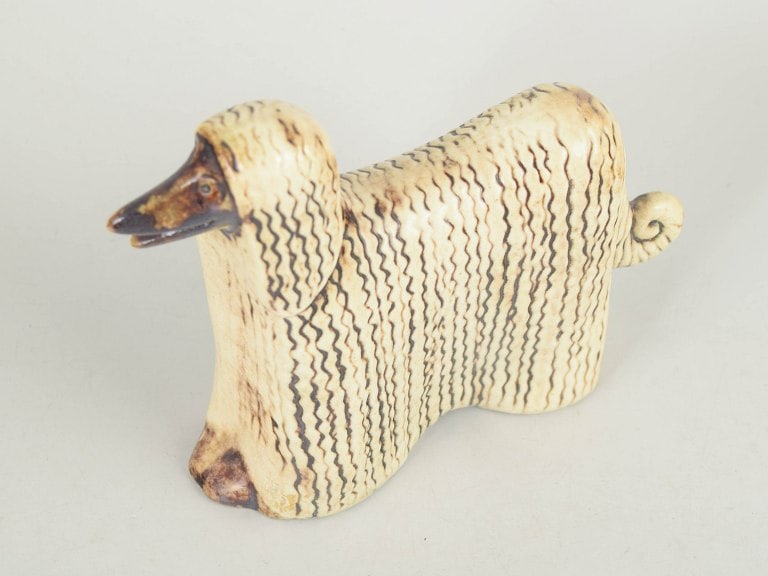 Lisa Larsson for Gustavsberg, Sweden. Afghan hound figurine in stoneware. Approx. 1970s. - 2