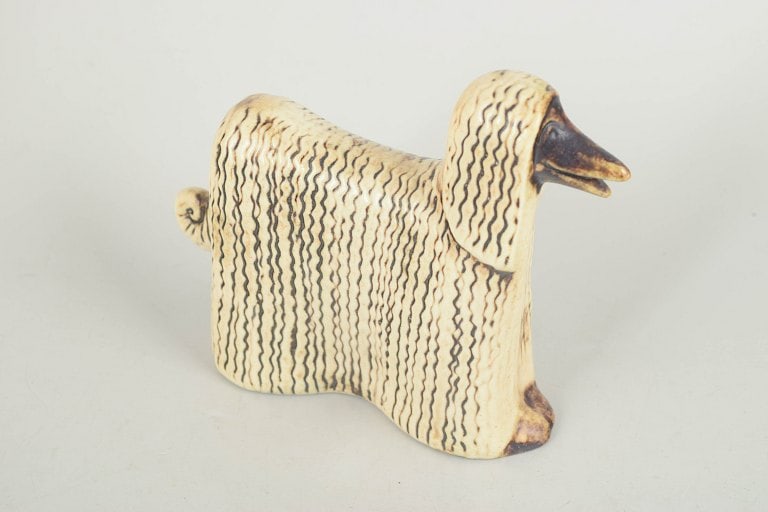 Lisa Larsson for Gustavsberg, Sweden. Afghan hound figurine in stoneware. Approx. 1970s. - 3
