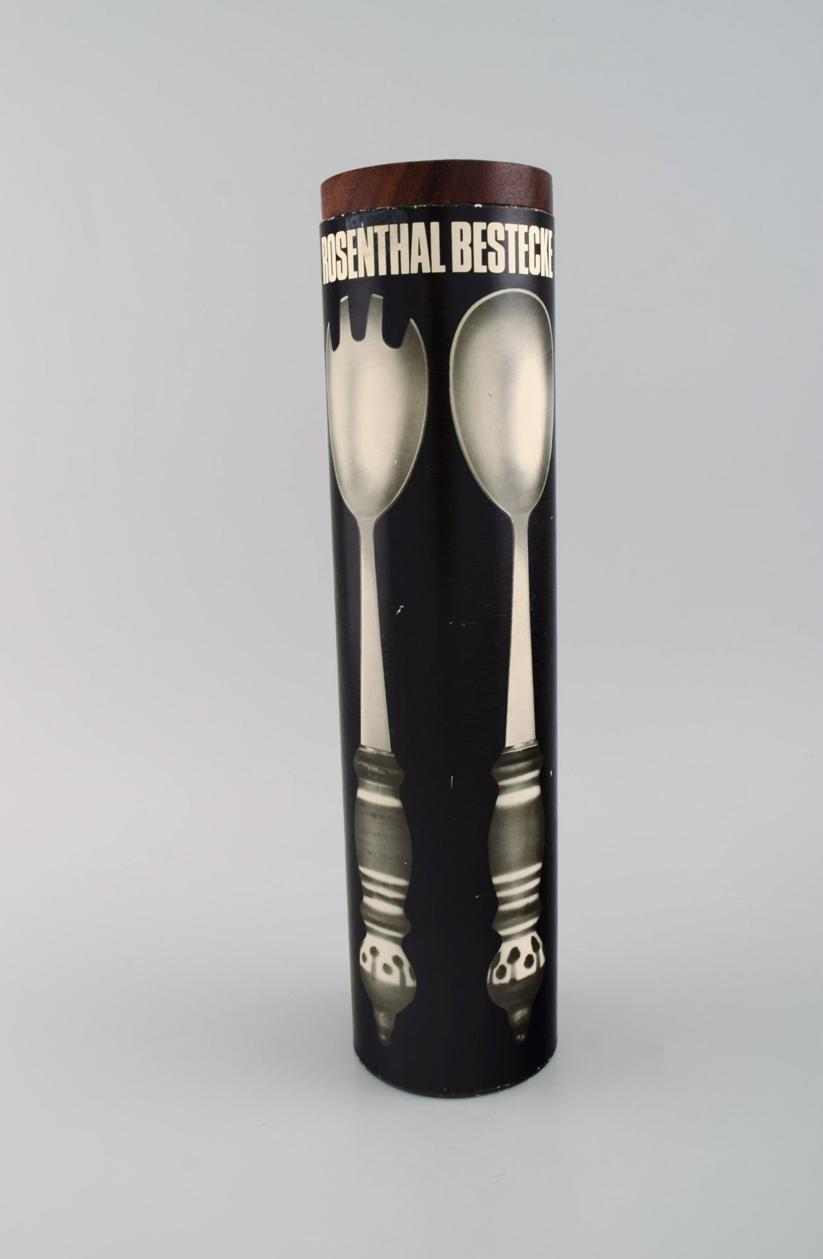 Bjorn Wiinblad for Rosenthal. Siena salad set in glazed ceramics and stainless steel. 1970s. - 5