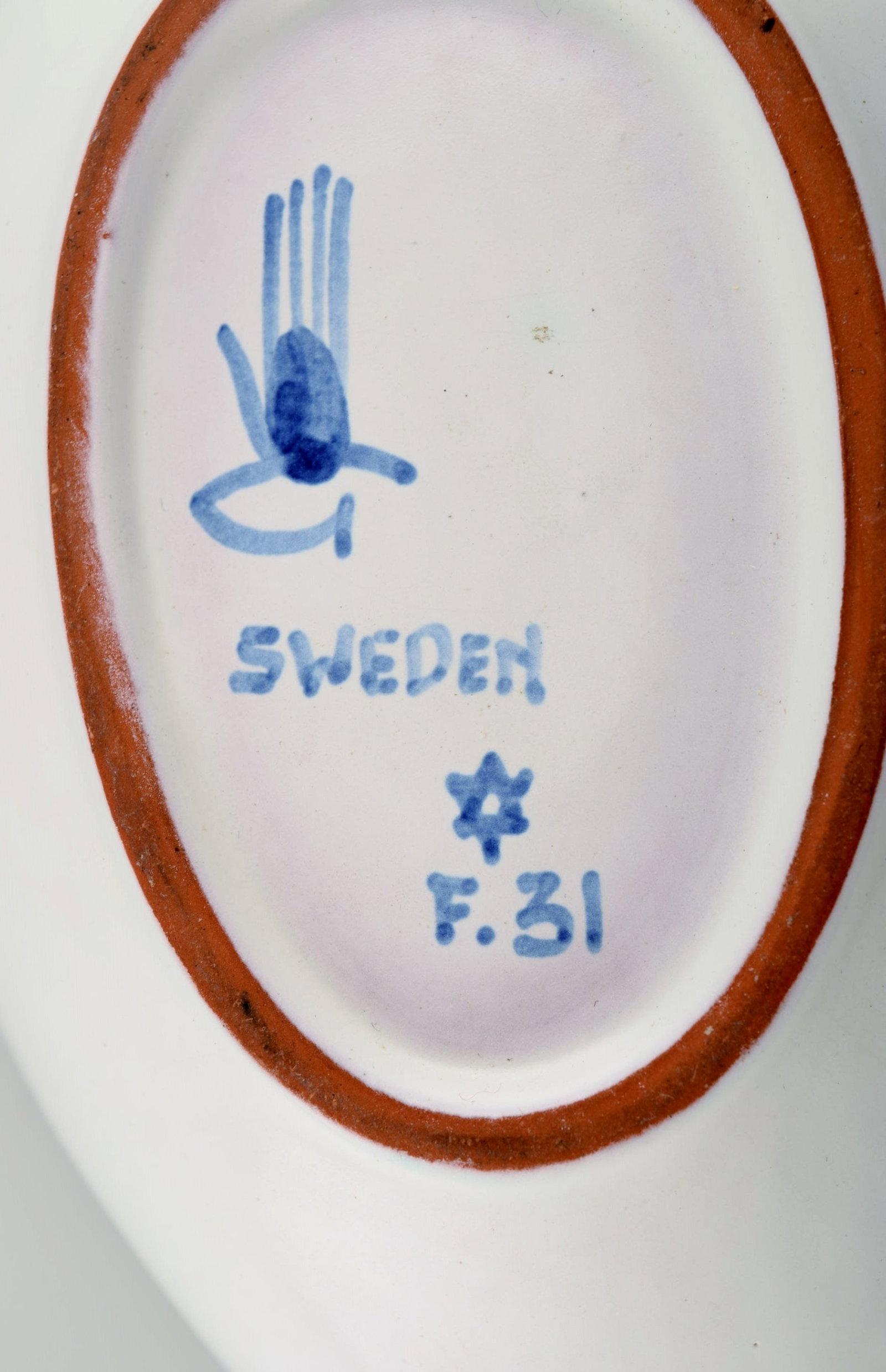 Stig Lindberg (1916-1982) for Gustavsberg Studiohand. Bowl in hand-painted glazed stoneware. - 7