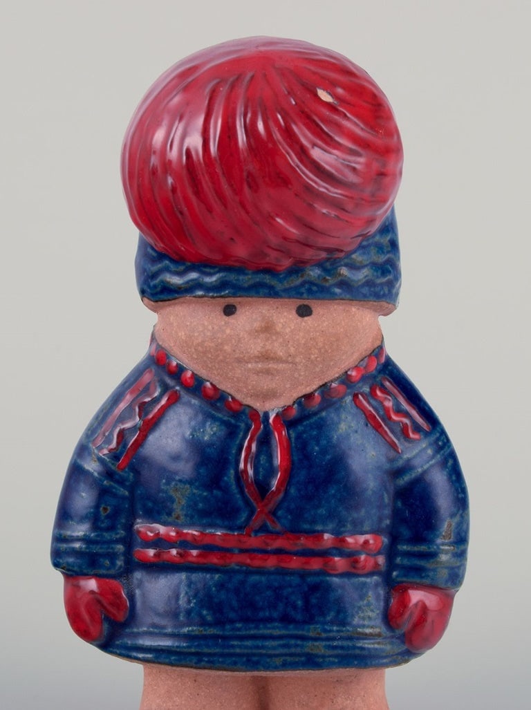 Lisa Larson for Gustavsberg. Stoneware figurine from the "Children of the World" series. "Nils" - 4