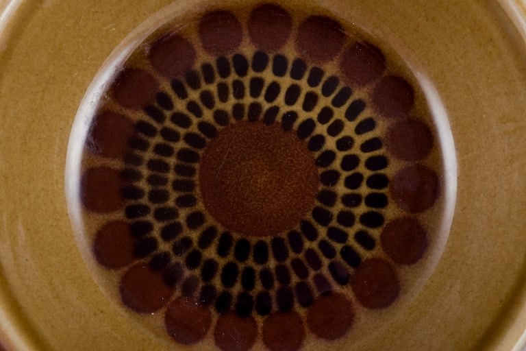 Gunvor Olin-Gronqvist for Arabia, "Cosmos," three deep plates. Stoneware in a retro style. Glazed in - 4