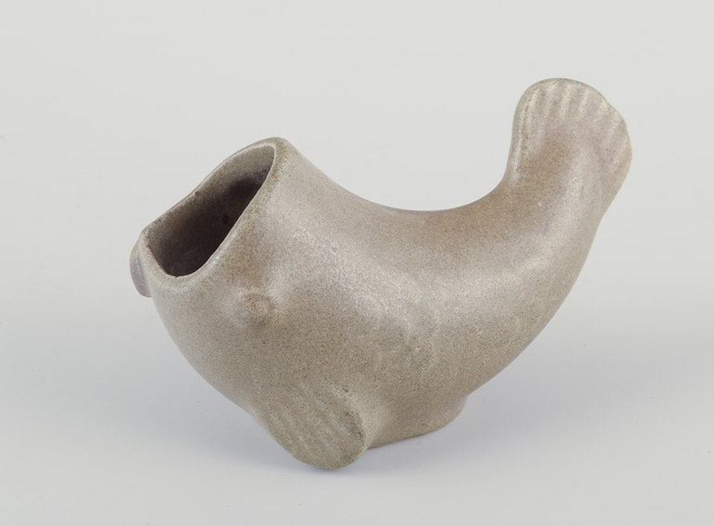 Arne Bang, Danish sculptor and ceramicist. Ceramic fish sculpture. Mid-20th century. - 2