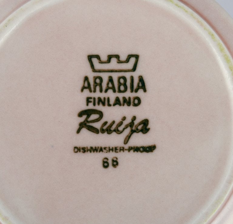 Arabia, Finland, Retro "Raija" sugar bowl and creamer. - 7