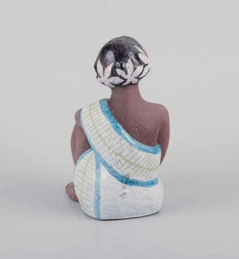 Mari Simmulson, for Upsala-Ekeby, Sweden. Rare ceramic figurine of a half-naked Tahitian woman. - 3