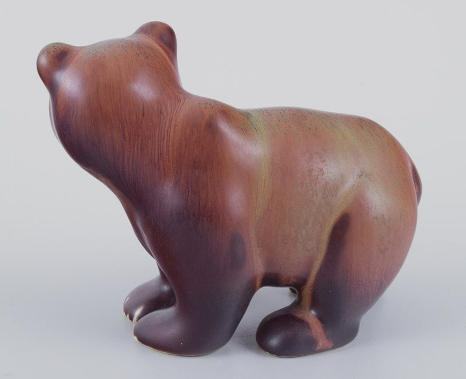 Gunnar Nylund for Rorstrand, Sweden. Ceramic figurine in the shape of a bear cub. Mid-20th century. - 2