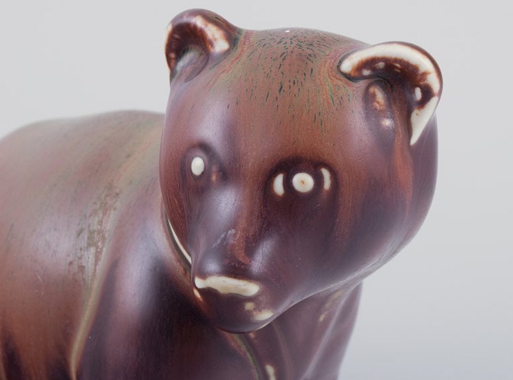 Gunnar Nylund for Rorstrand, Sweden. Ceramic figurine in the shape of a bear cub. Mid-20th century. - 4