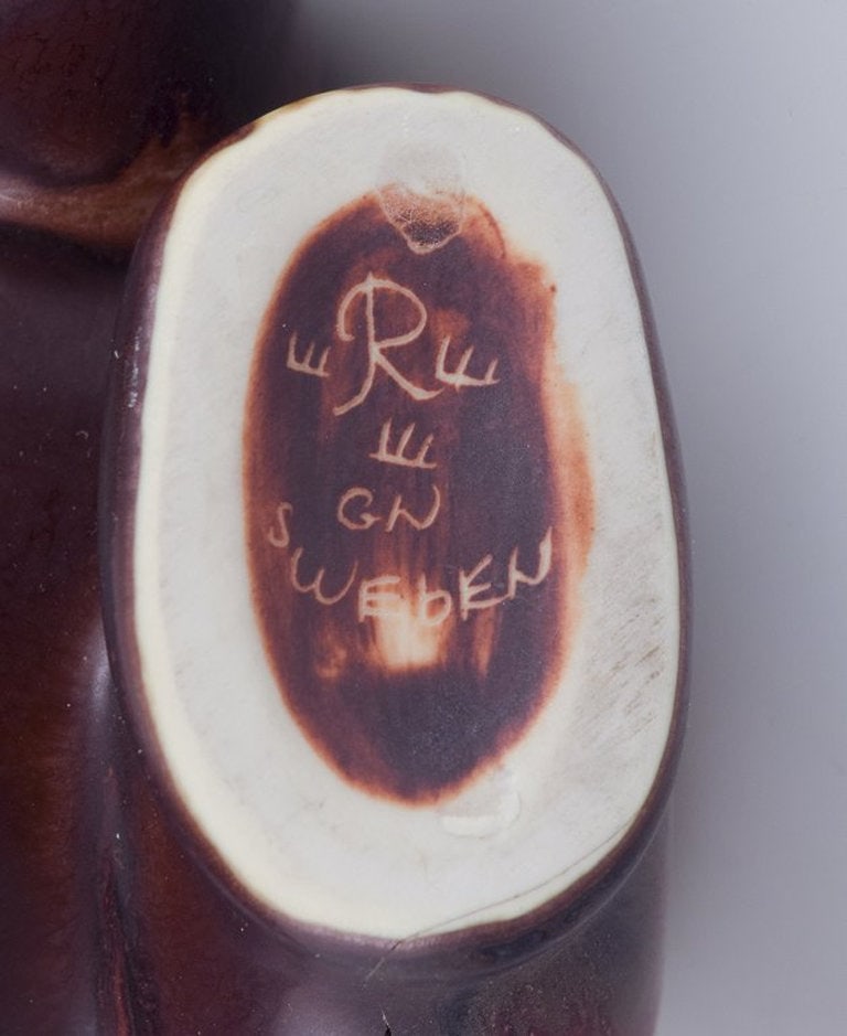 Gunnar Nylund for Rorstrand, Sweden. Ceramic figurine in the shape of a bear cub. Mid-20th century. - 7