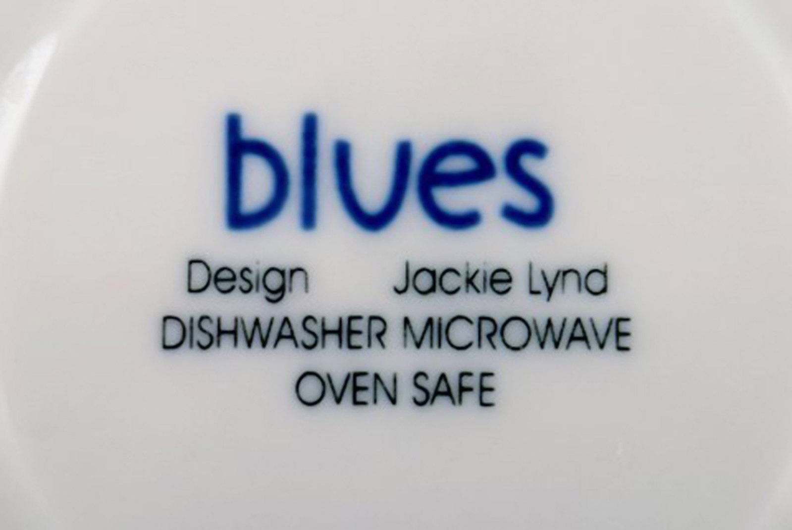 Jackie Lynd for Duka. Five Blues teacups with saucers in glazed ceramics with blue decoration. - 5