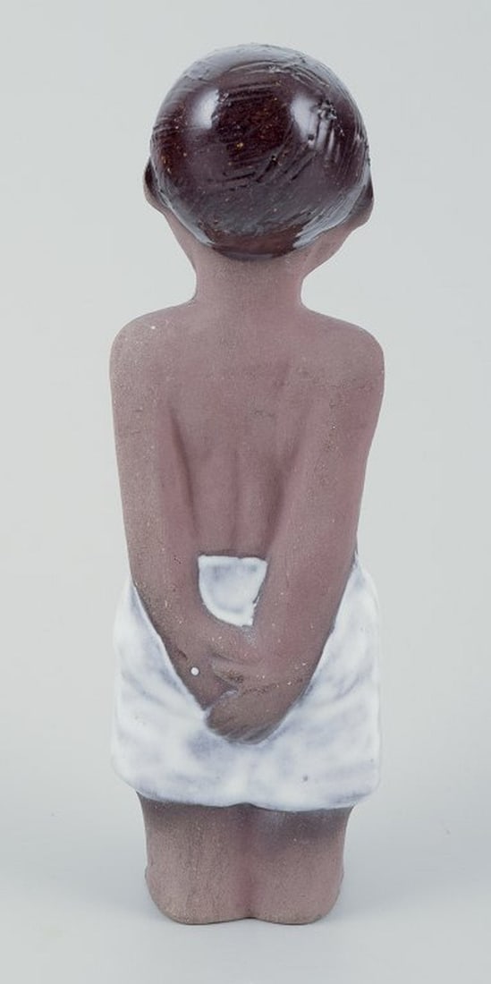 Mari Simmulson for Upsala Ekeby, Sweden. Figure of a child in glazed stoneware. Ca. 1960. - 4