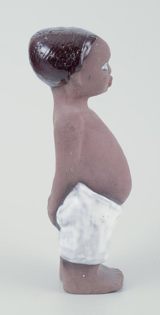 Mari Simmulson for Upsala Ekeby, Sweden. Figure of a child in glazed stoneware. Ca. 1960. - 5