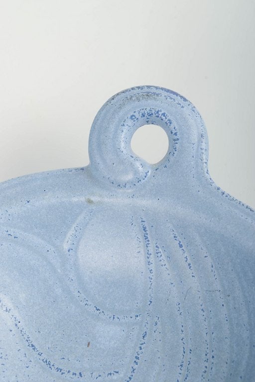 Gunnar Nylund for Rorstrand, Sweden. Stoneware bowl decorated with blue glaze with texture. Mid-20th - 3