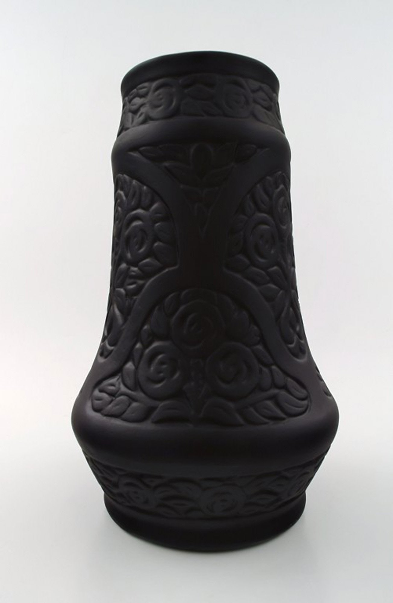 Hjorth / Ipsen's, Bornholm, art nouveau art pottery vase in Bindesboll style. Approximately 1890s. (1 of 6)