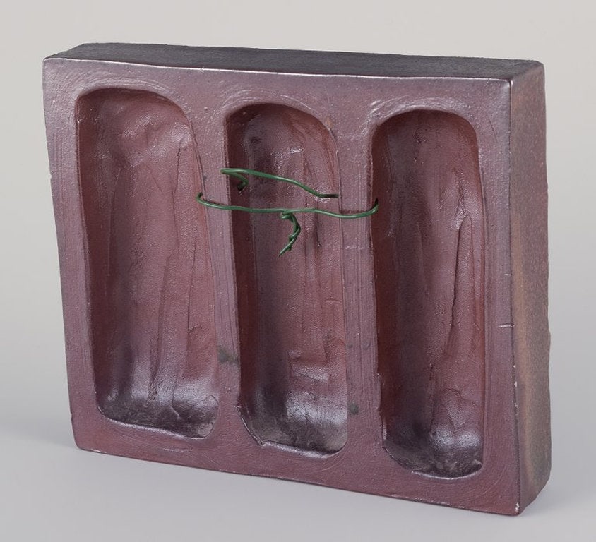 Ake Holm, Swedish ceramist. Own studio. Unique wall relief in terracotta. 1960s/70s. - 5