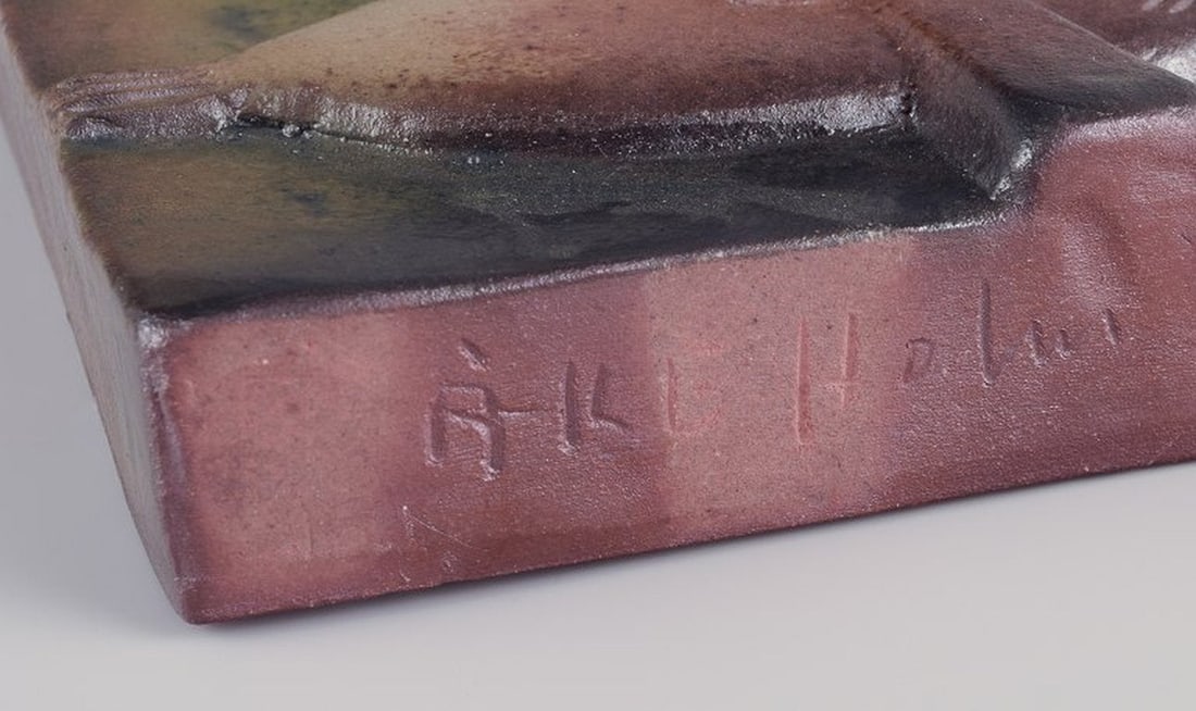 Ake Holm, Swedish ceramist. Own studio. Unique wall relief in terracotta. 1960s/70s. - 6
