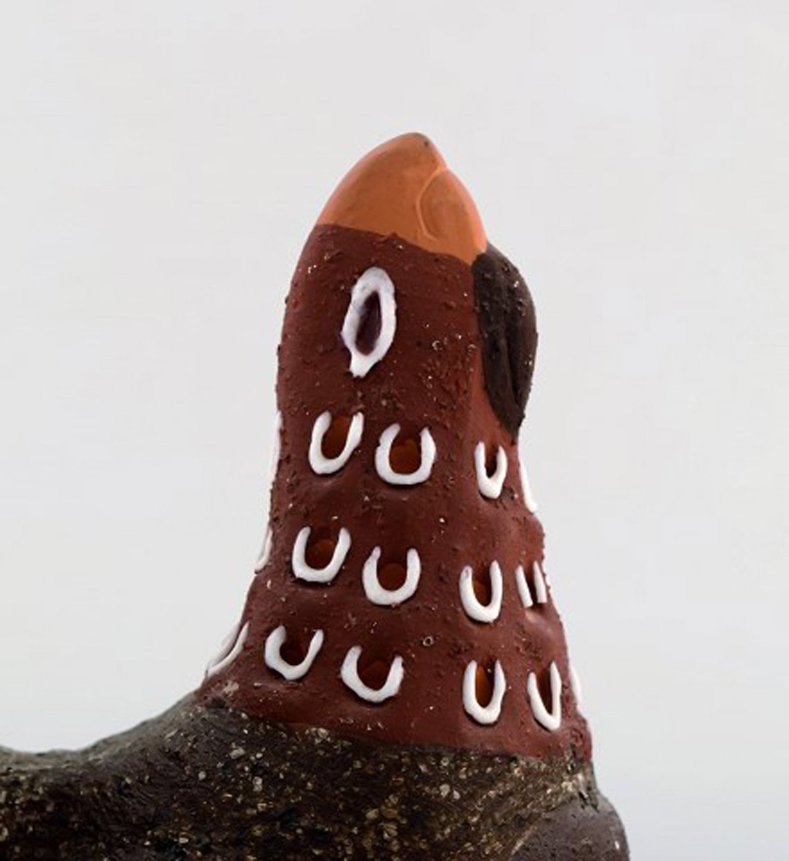 Thomas Nittsjo unique ceramic figure in the form of a bird. Swedish design, 1960's. - 4