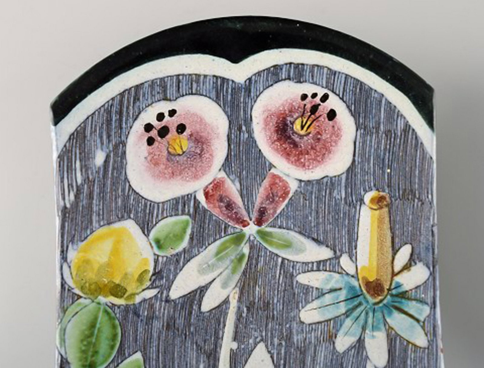 Tilgmans, Sweden. A collection of glazed ceramics decorated with girls and floral motifs. 1960s. - 5