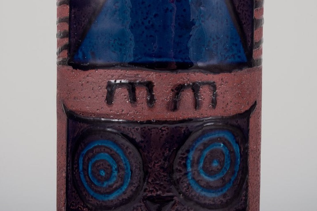 Inger Persson for Rorstrand Atelje, Sweden. Large unique ceramic vase. Cylinder-shaped. Decorated - 5