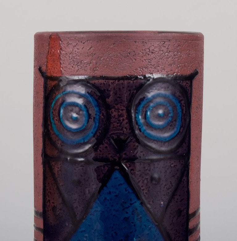 Inger Persson for Rorstrand Atelje, Sweden. Large unique ceramic vase. Cylinder-shaped. Decorated - 7