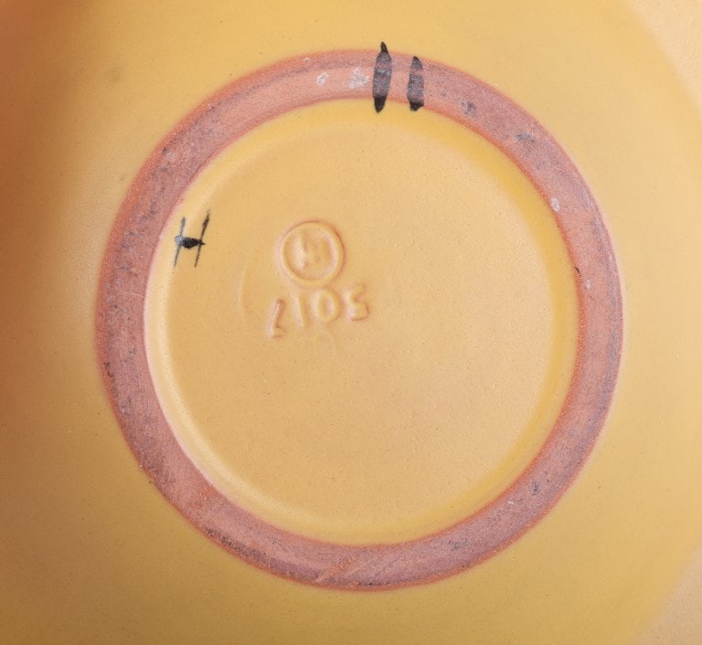 Hjordis Oldfors (1920-2014) for Upsala Ekeby. "Bengali" ceramic bowl in modernist design. - 7