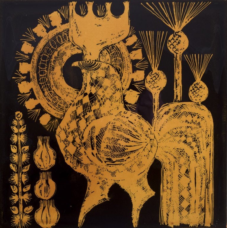 Olle Alberius for Rorstrand, Sweden. Wall relief in ceramic. 1970s. - 2