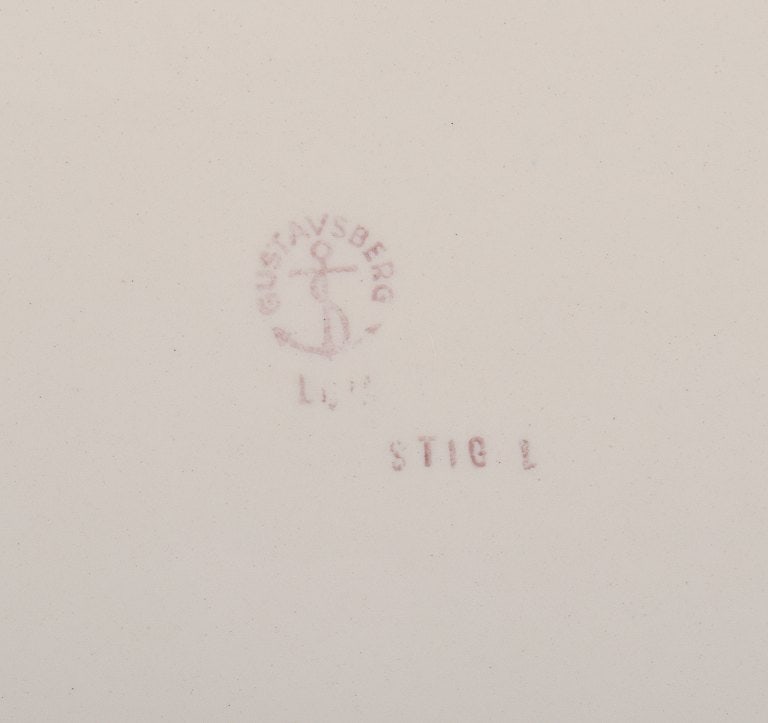 Stig Lindberg for Gustavsberg. "Loja" plate. Hand-painted with a fish motif. Satirical illustration - 4