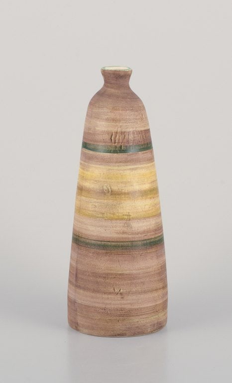 Atelier Le Belier, Vallauris, France. Unique ceramic vase in polychrome glaze. - 3