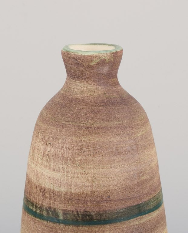 Atelier Le Belier, Vallauris, France. Unique ceramic vase in polychrome glaze. - 6