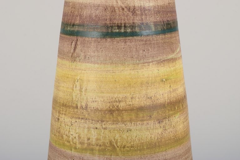 Atelier Le Belier, Vallauris, France. Unique ceramic vase in polychrome glaze. - 7