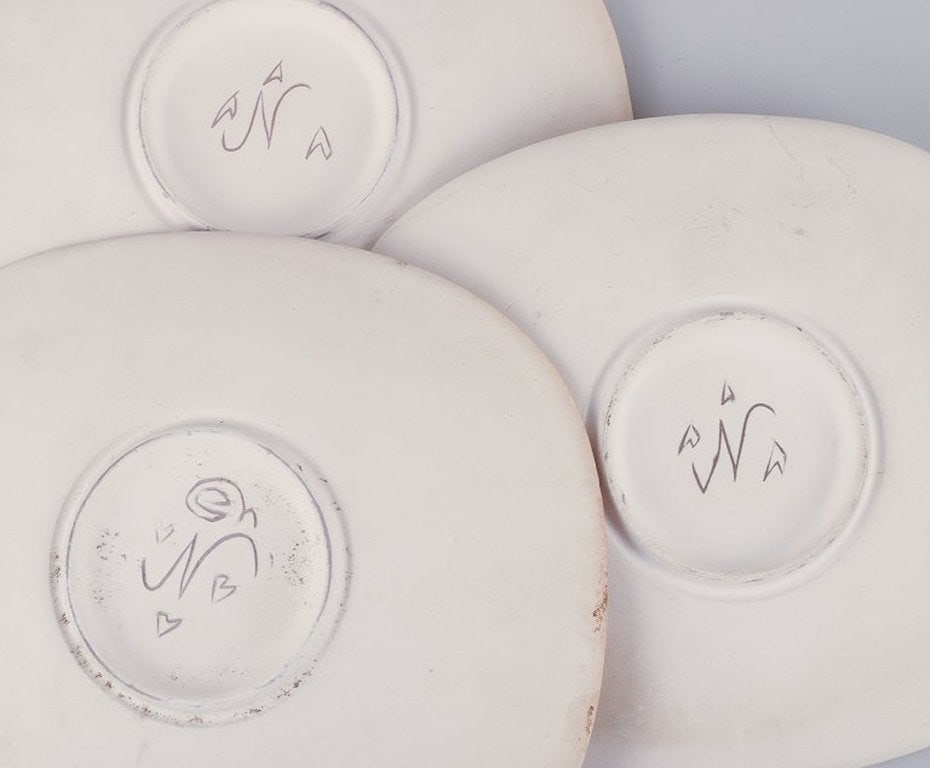 Gunnar Nylund for Nymolle, Denmark. Three unique bowls in terracotta. Mid-20th century. - 8