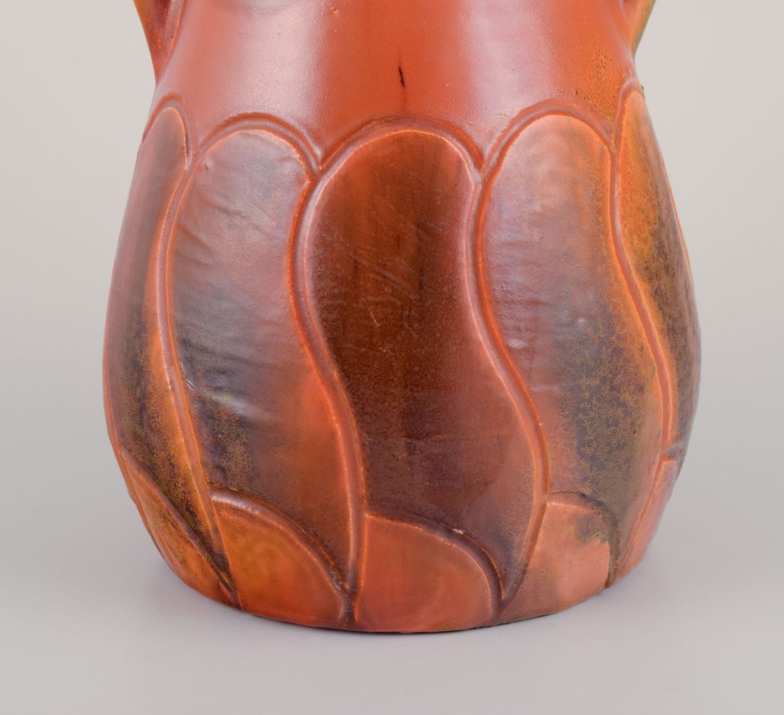 Martin Mortensen, Danish ceramicist. Ceramic Art Nouveau vase with handles. - 3