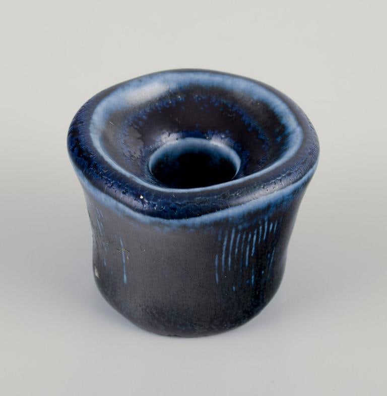 Edith Sonne Bruun for Saxbo, Denmark. A pair of ceramic candle holders. Approx. 1940s/50s. - 2