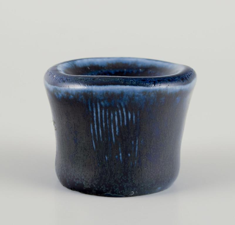 Edith Sonne Bruun for Saxbo, Denmark. A pair of ceramic candle holders. Approx. 1940s/50s. - 3