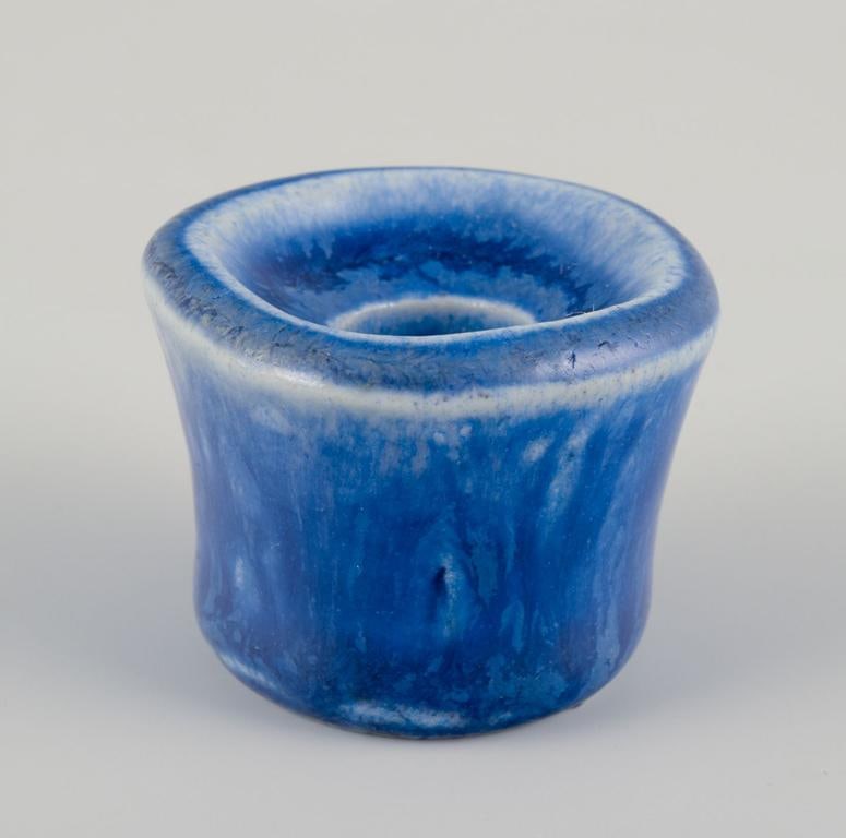 Edith Sonne Bruun for Saxbo, Denmark. A pair of ceramic candle holders. Approx. 1940s/50s. - 4