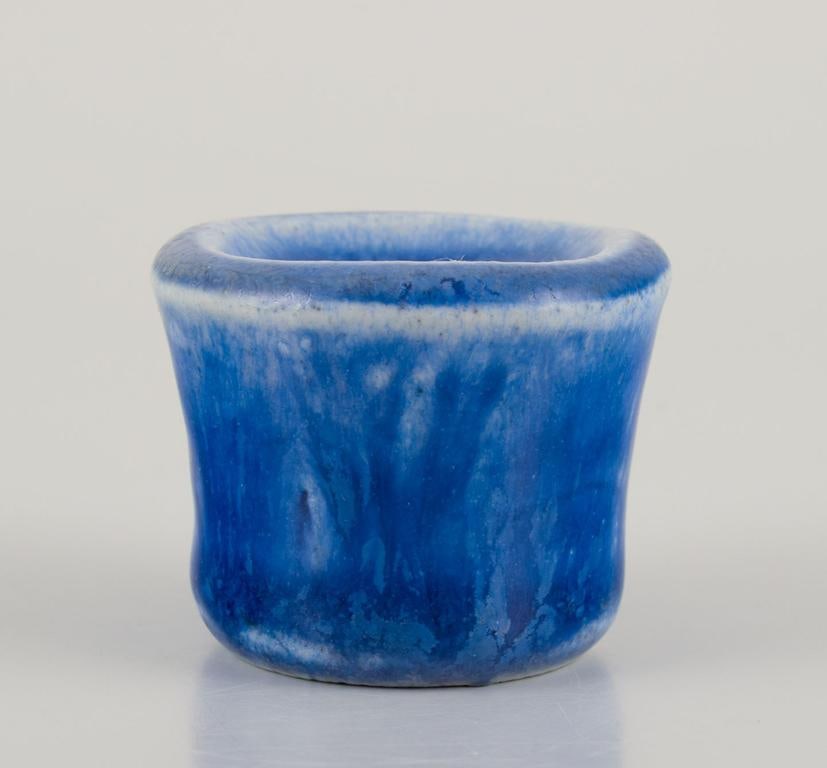 Edith Sonne Bruun for Saxbo, Denmark. A pair of ceramic candle holders. Approx. 1940s/50s. - 5