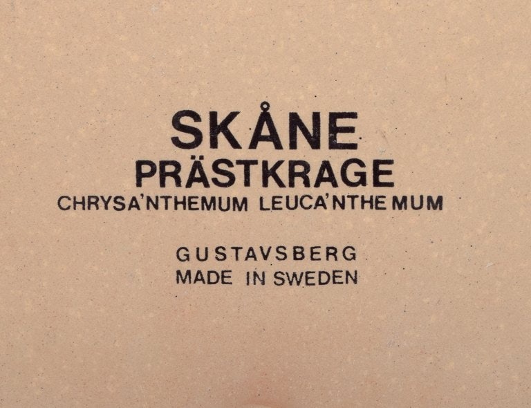 Heinz Erret for Gustavsberg, Sweden. Large ceramic relief. Floral motif decorated in silver. Flower - 9
