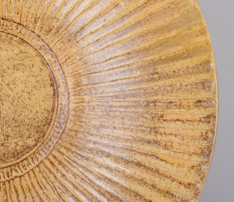 Svend Hammershoi for Kahler, Denmark. Large ceramic bowl. Uranium glaze. Approximately 1920/30s. - 4
