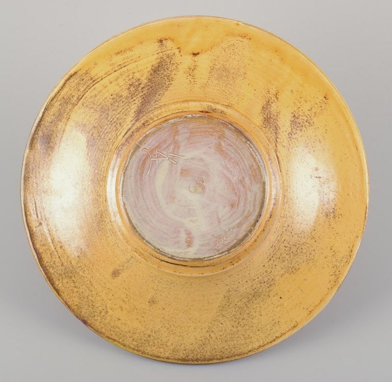 Svend Hammershoi for Kahler, Denmark. Large ceramic bowl. Uranium glaze. Approximately 1920/30s. - 7