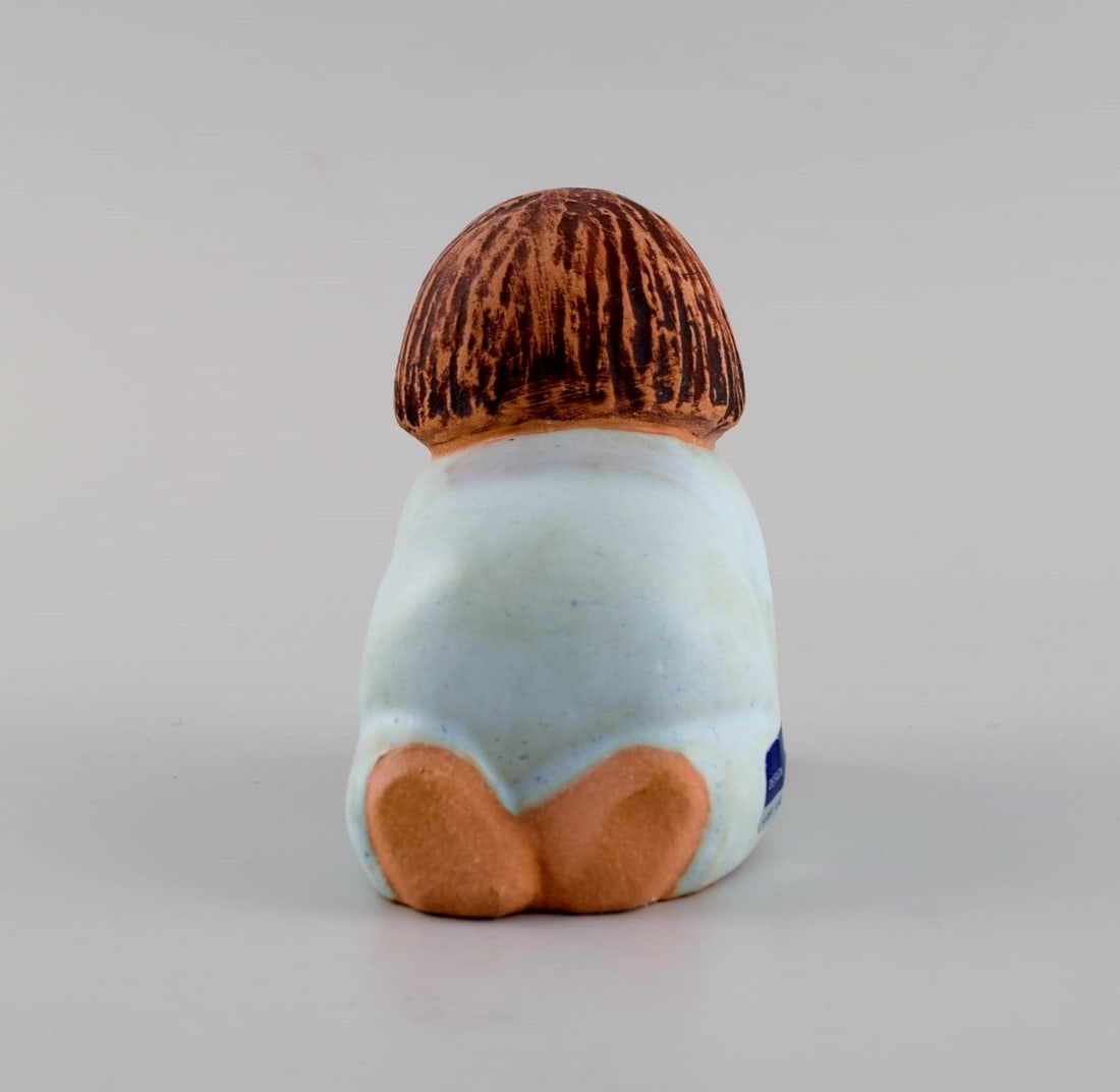 Lisa Larson for Gustavsberg. Rare figure in glazed ceramics. Baby. 1970s. - 4