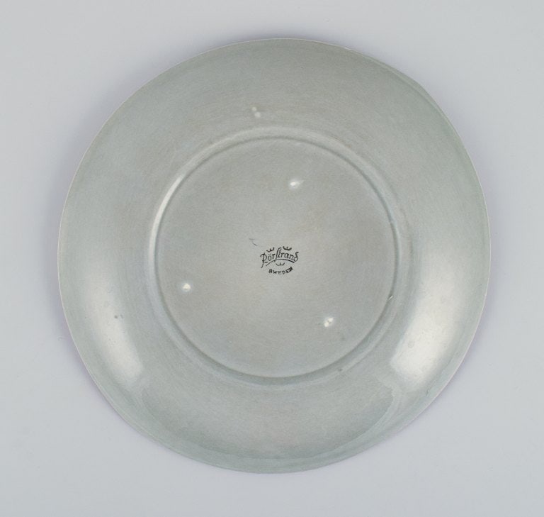 Carl Harry Stalhane for Rorstrand, Sweden, a set of four "California" ceramic plates, violet glaze. - 3