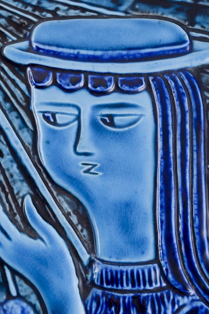 Gunnar Nylund for Rorstrand, Sweden. Large wall relief in glazed ceramic. Mid-20th century. - 6