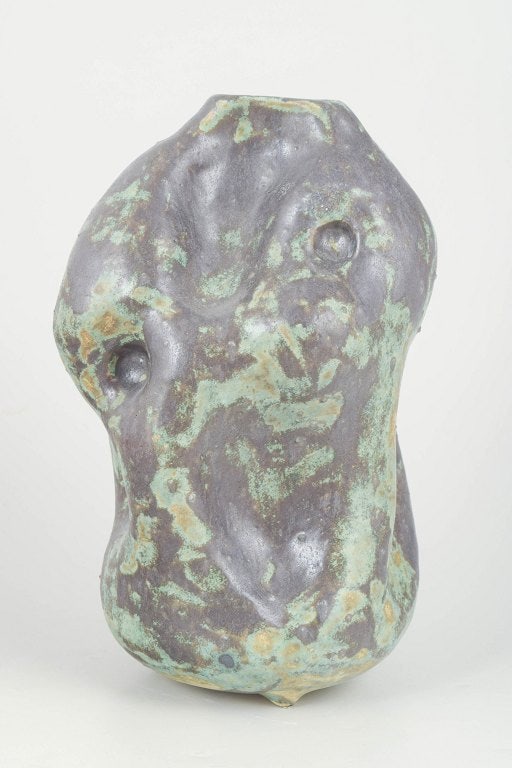 Christina Muff, Danish contemporary ceramicist (b. 1971). Large hand modeled, organic shaped, vessel (1 of 5)